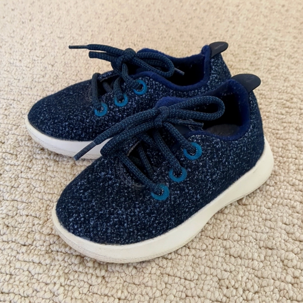 Allbirds Smallbirds Blue Wool Toddler Sneaker, 7T